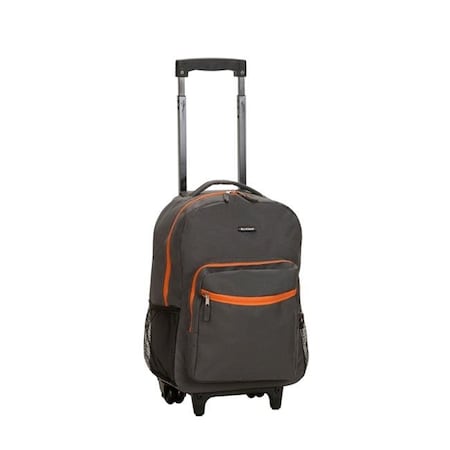Rockland Rockland R01-CHARCOAL 17 in. ROLLING BACKPACK - CHARCOAL R01-CHARCOAL